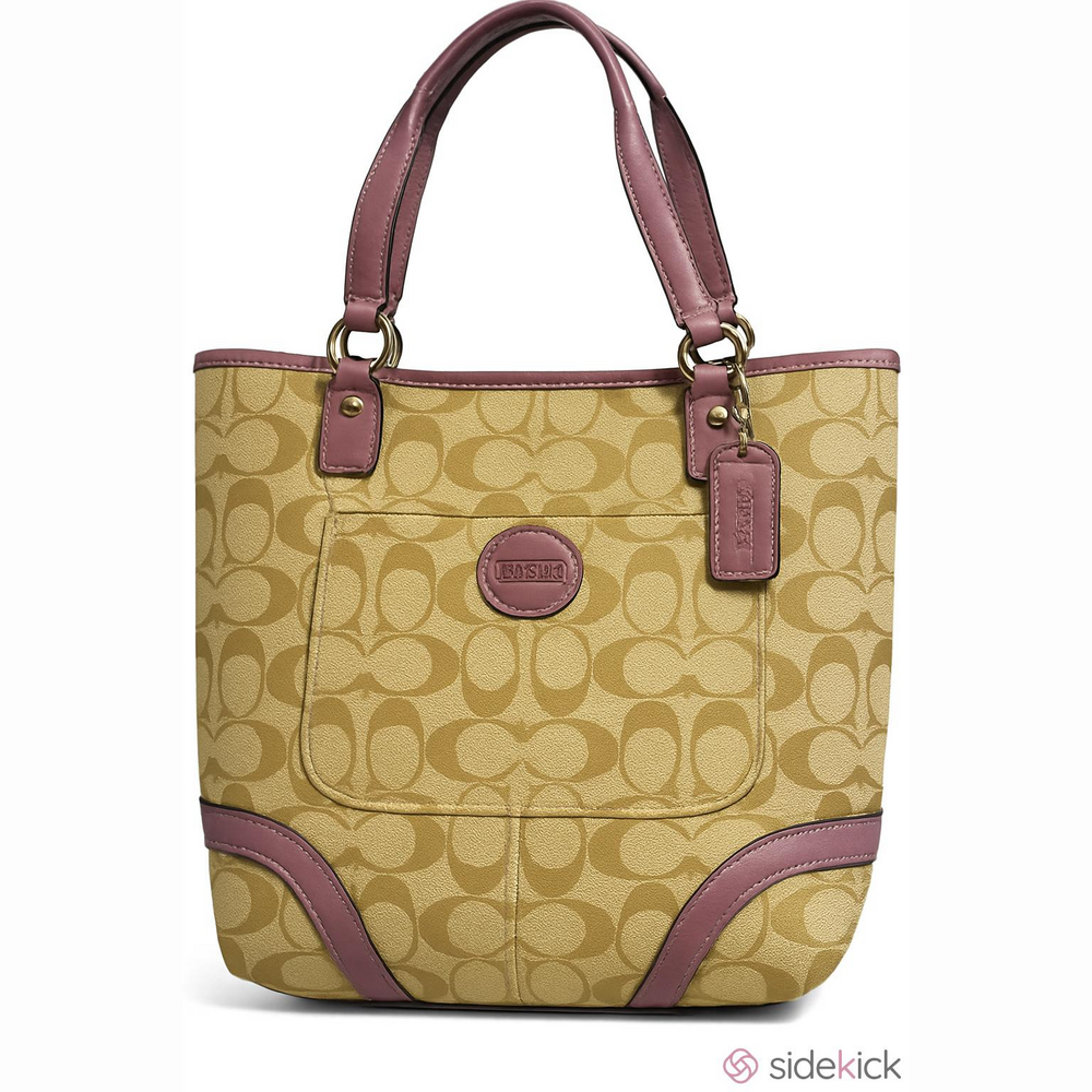 Vintage Coach Peyton Signature Heritage Tote Bag